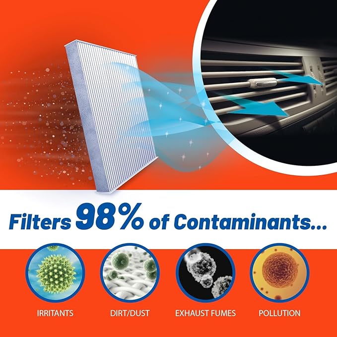FRAM Fresh Breeze Cabin Air Filter with Arm & Hammer Baking Soda, CF11663 for Select Buick, Chevrolet, GMC and Saturn Vehicles, white