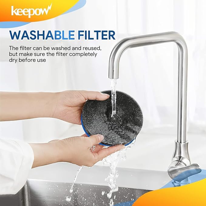 KEEPOW Vacuum Filter Compatible with Bissell Cleanview & PowerGlide Pet Upright Vacuum, Compare to Part #12141, 4 Pack (No Fragrance)