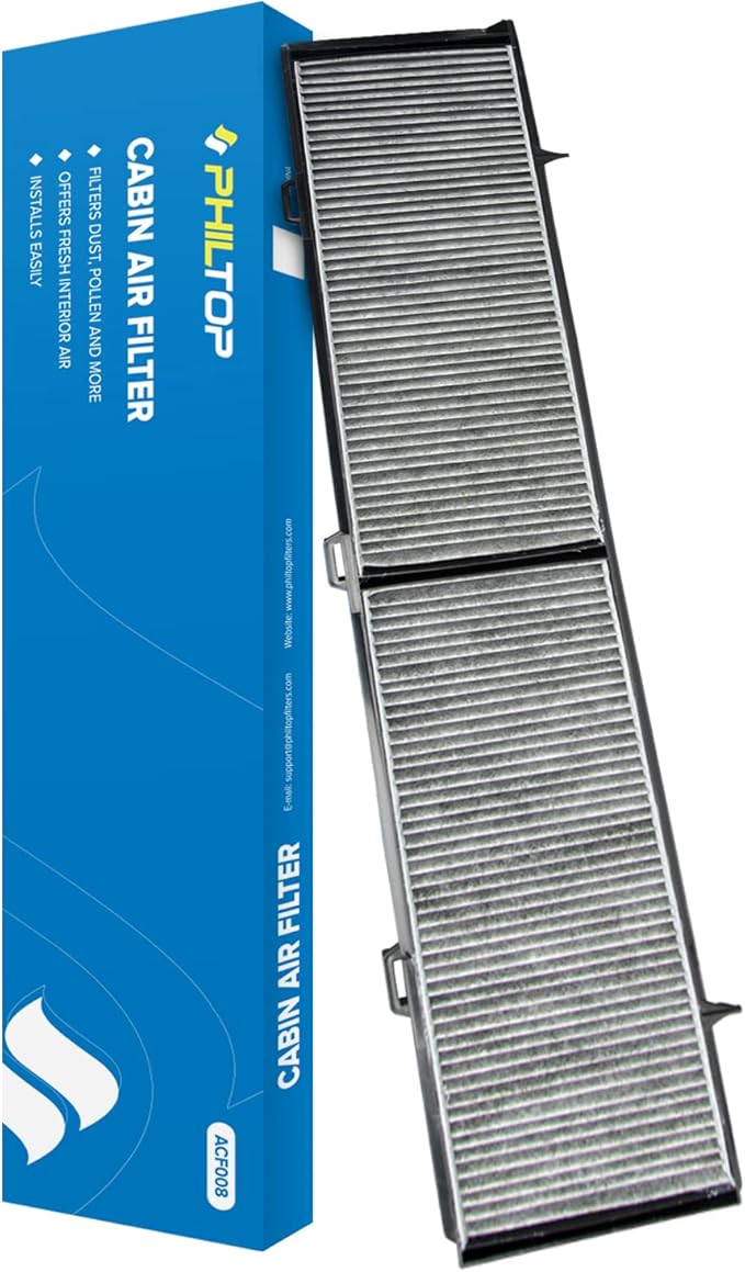 PHILTOP HEPA Cabin Air Filter w/Activated Carbon, Compatible with CF10727 BMW 328i, 335i, X1, 328i xDrive, 325i, 128i, 328xi, 335i xDrive, 330i, 135i, 325xi, 335xi, 335d, 330xi, 335is, 135is