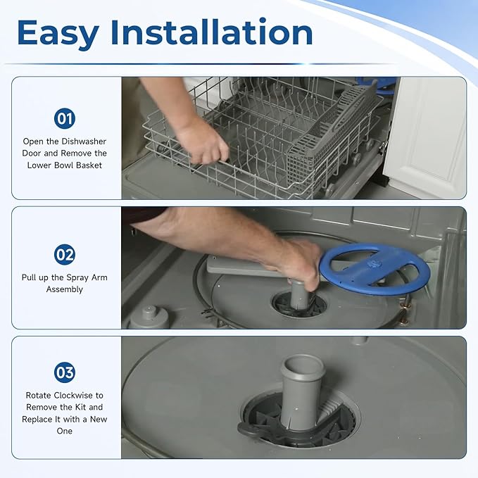 5304518968 Lower Spray Arm Support and 5304506518 Dishwasher Drain Filter, Compatible with Select Frigidaire Kenmore Electrolux Dishwashers Replace#:154252101 154292901 154252701 154252702