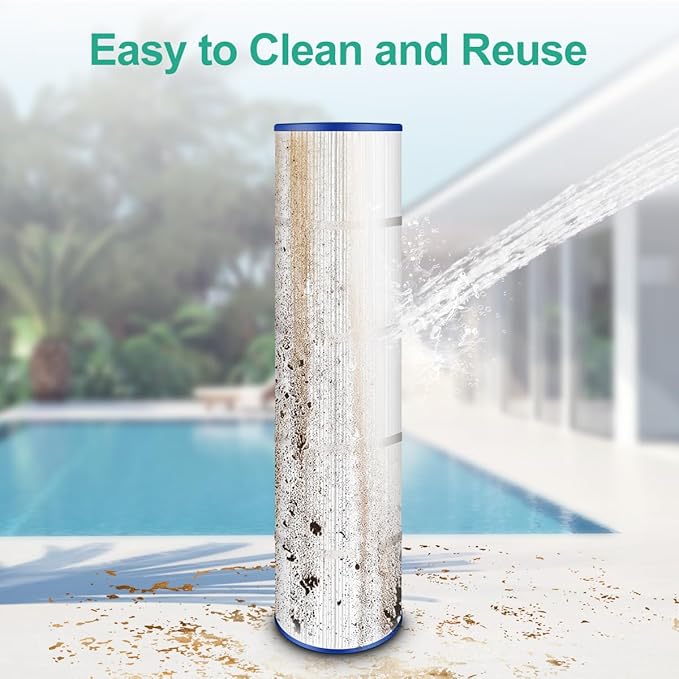 Ying-ti 4 Pack PCC105 Pool Filter Cartridge – Replaces CCP420, Unicel C-7471, Filbur FC-1977 – 26"x7", 4x105 Sq.Ft – Compatible with 178584, Ultral-A6, 817-0106, R173576