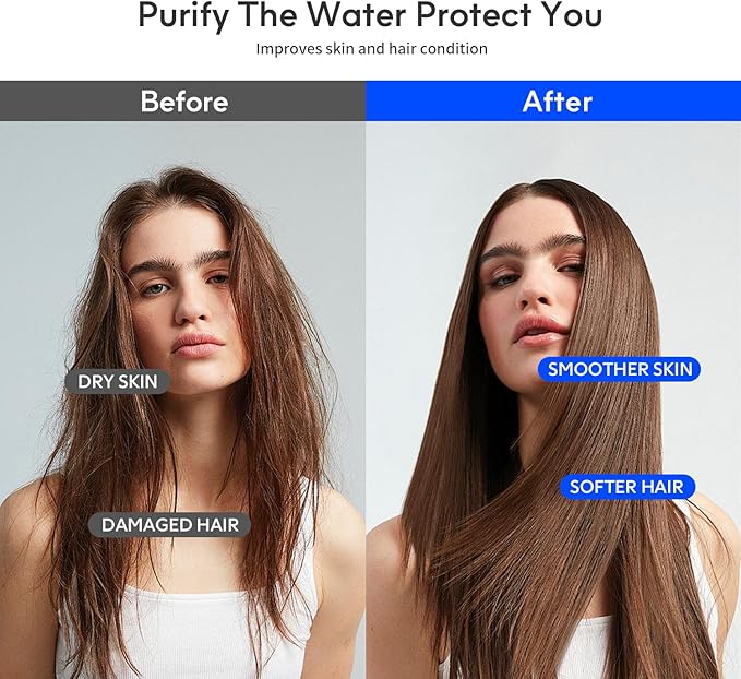 Lifefilter PRO Carbon Shower Head Filter System for Hard Water, NSF Certified, Removes Chlorine, Heavy Metals and More, Improves The Condition of Dry Skin and Hair