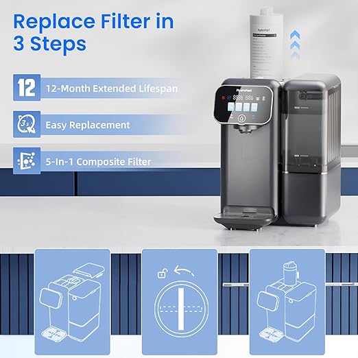 C100 Reverse Osmosis Water Filter Countertop with Cooling, No Installation Required, Great Taste & Pure Quality, Fast Filtration, Eliminates Bottled Water Costs