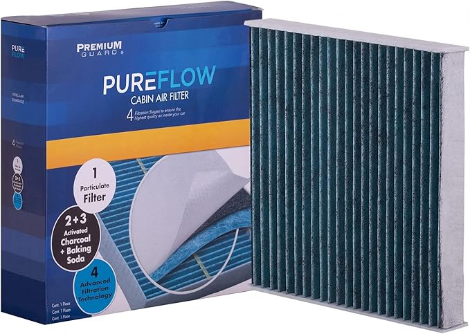 Pureflow Cabin Air Filter PC5667X | Fits 2010-2024 Toyota 4Runner, 2006-2024 Yaris, 2018-2025 Land Rover Range Rover Velar, 2017-2025 Jaguar F-Pace, 2019-2025 I-Pace, Front