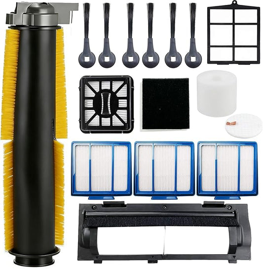 Replacement Part Accessories Compatible for Shark IQ R101AE RV1001AE UR1100SRUS AV1002AE AV1010AE RV100AE EZ RV912S Side/Sweep Brush Filter Main/Roller Brush Shell Clean Base Filter