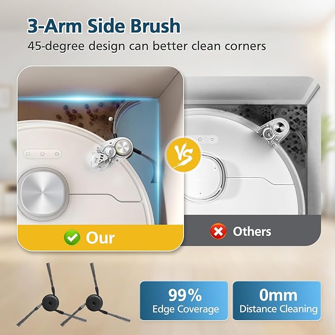 Accessories for Dreame L40 Ultra (Gen 2)/ X40 Ultra/ X40 Master/ D30 Ultra, for MOVA P10 Pro Ultra (Gen 2)/ P50 Pro Ultra, 2*Rubber Main Brushes, 4*Dust Bags, 6*Mop Pads, 4*Filters, 6*Side Brushes