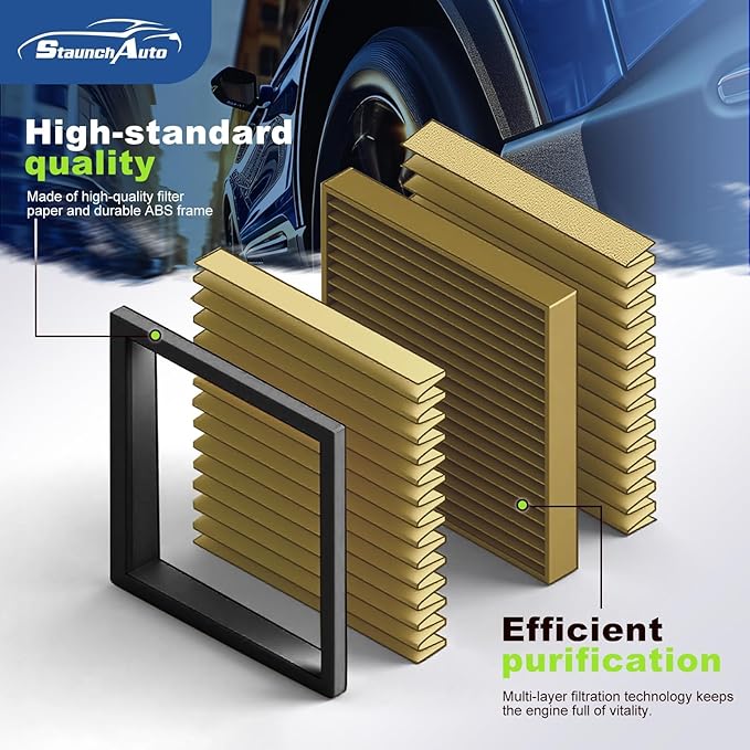 Engine & Cabin Air Filter Set for Subaru Forester 2.5L 2024 2023 2022 2021 2020 2019 Air filter for Car Replacement 72880-FL000 16546AA16A Automotive Accessories-2 Pack