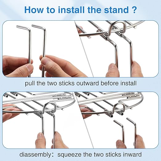 Gravity-Fed Water Filter System Stand, Detachable Stainless Steel Stand Compatible with Berkey Water Filter System Countertop, 9.25" Diameter by 5.9" Tall
