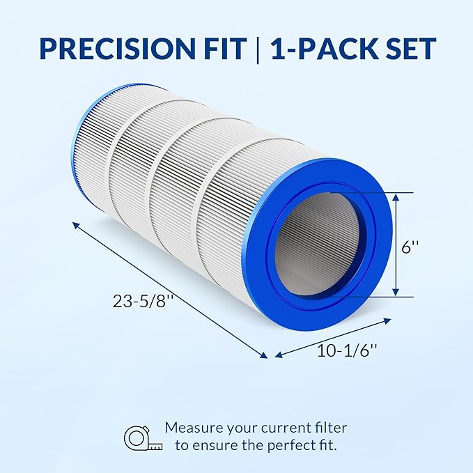 Pro Series Filter Cartridge, Replacement for PAP100 R173215 59054200 Unicel C-9410 Filbur FC-0686, Compatible with Pentair Clean & Clear 100, 3oz Trilobal Fabric, 100 Sq. Ft.