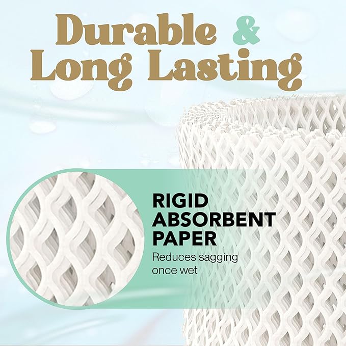 Durabasics Humidifier Filter Replacement – Compatible with Canopy Bedside Humidifiers (4 Pack), Wick Filters, Wood Pulp Paper, Helps Capture Minerals, Replace About Every 6 Weeks