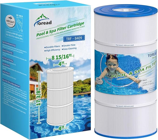 TOREAD Replacement for Pool Filter PA90, CX900RE, C900, Unicel C-8409, Filbur FC-1292, Posi-Clear Sta-Rite PXC95, Clearwater II ProClean 100, Aladdin 19002, 25230-0095S, 1 Pack