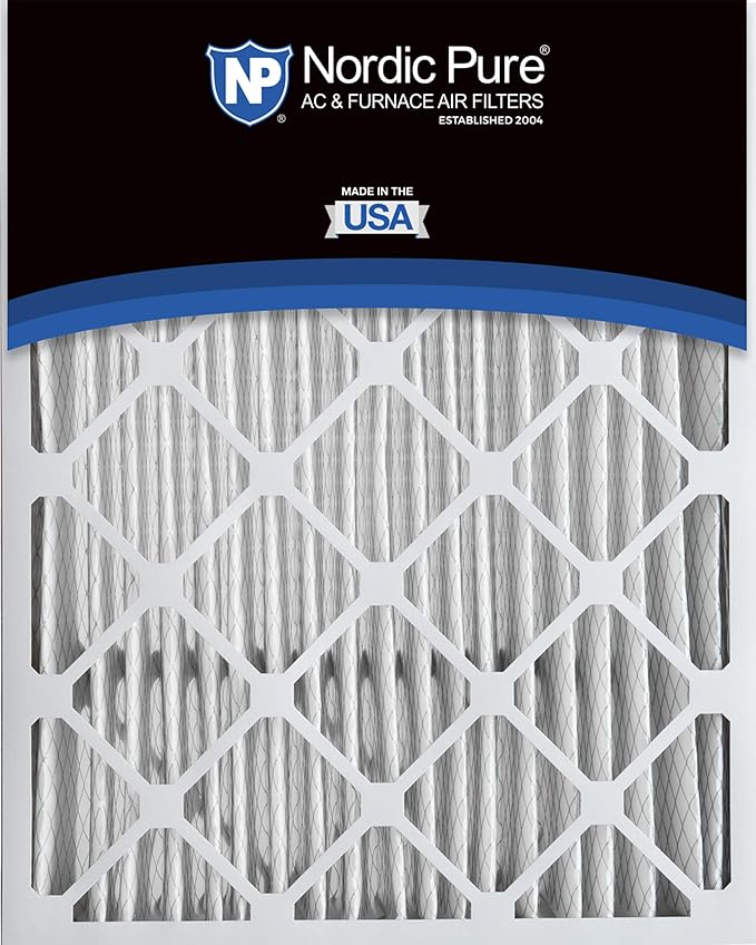 Nordic Pure 20x25x5 (Actual Size: 19 3/4 x 24 3/4 x 4 3/8) Lennox X6673 X6675 Replacement MERV 10 Air Filters 4 Pack