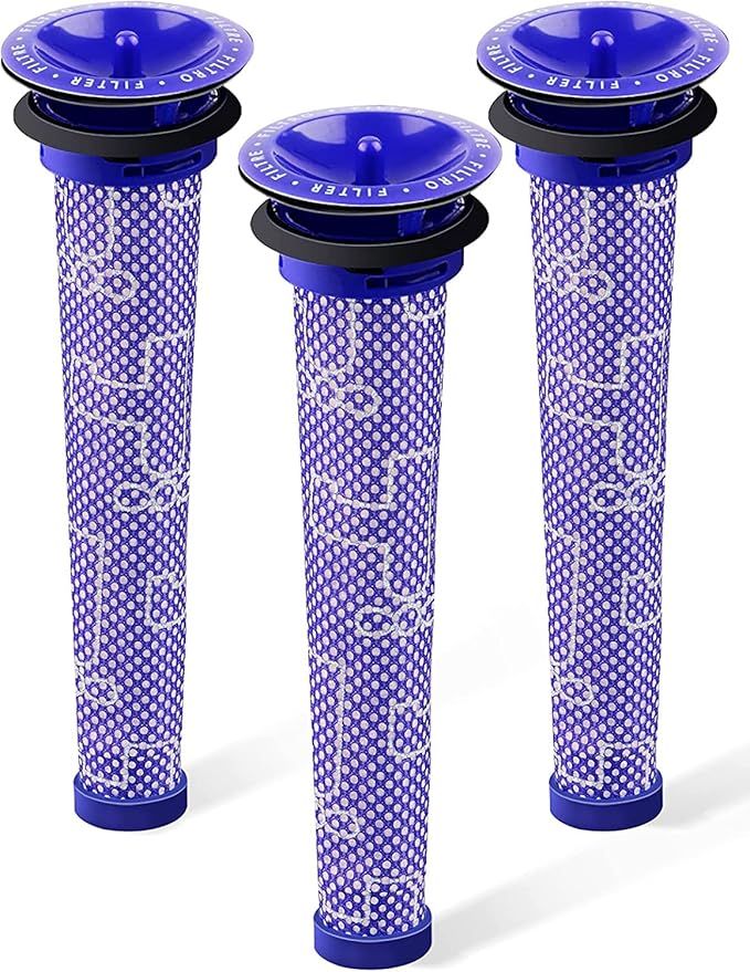 SCREENTRONICS Pre Motor Filter Compatible Replacement for Dyson V6 V7 V8 DC58 DC59 DC61 DC62 DC72 DC74 SV03 SV04 SV05 SV06 SV07 SV08 SV09 Absolute Animal Cordless Vacuum Cleaner # 965661-01 (3 Pack)