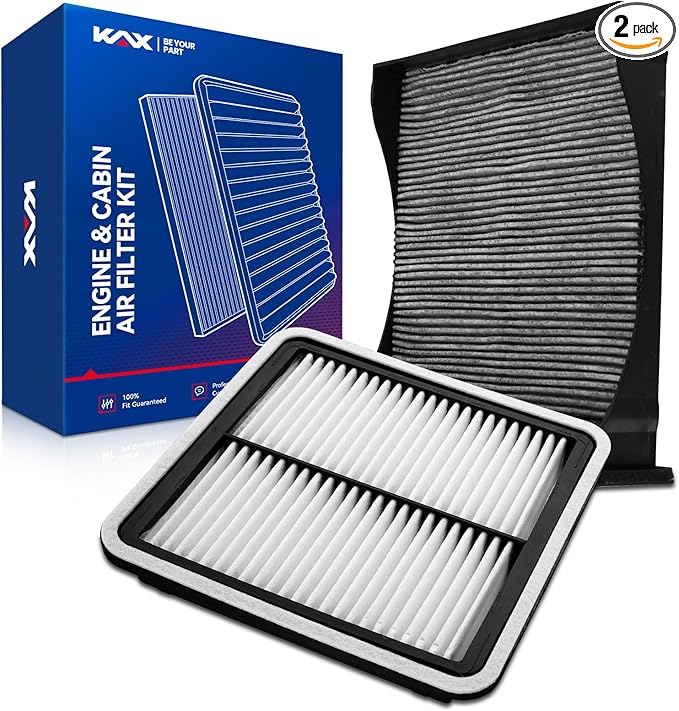 KAX Engine & Cabin Air Filter Kit, Replacement for Subaru Forester 2009-2018, Impreza 2008-2016, XV Crosstrek 2013-2015 2.0L, Crosstrek 2016-2017 2.0L, WRX 2015-2021, Replace# CA9997 CF10930