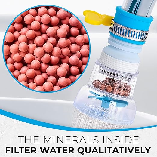 3 Pcs Faucet Filter Set - Water Faucet Extenders 360 Rotating, Adjustable Water Purifier for Sink (0.83 x 2.6 x 1.85), Easy to Install and Store, Reduce Water Waste, Good for Kitchen and Bathroom