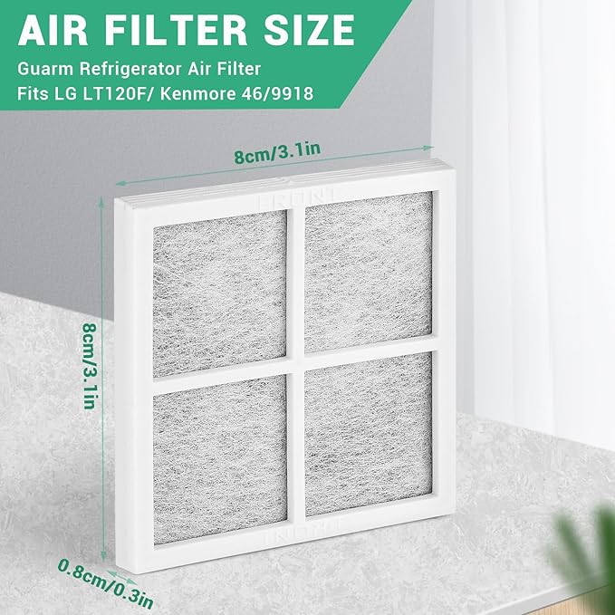 LT120F Air Filter for LG LT120F and Kenmore Elite 469918, 9918, ADQ73214402, ADQ73214403, ADQ73214404, 3 Pack