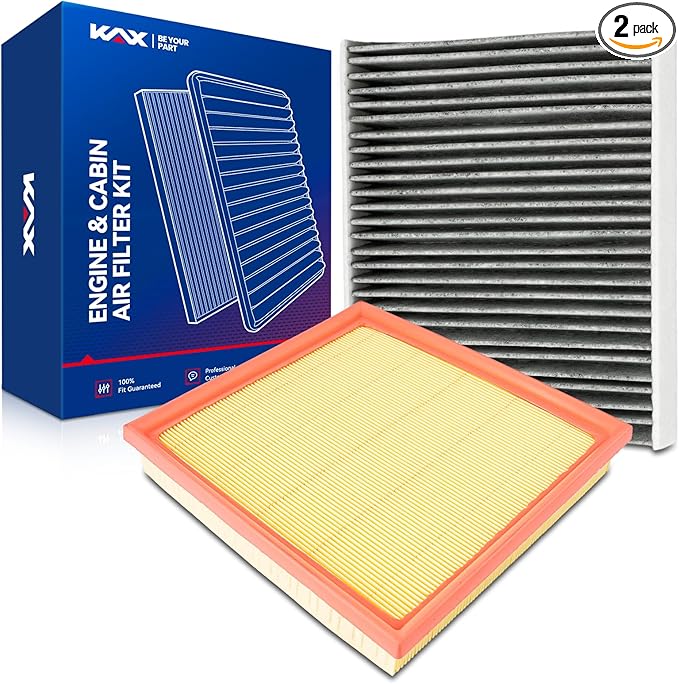 KAX Engine & Cabin Air Filter Kit, Replacement for Subaru Outback 2020-2025, Crosstrek 2018-2023, Ascent 2019-2025, Impreza 2017-2023, Legacy 2020-2025, Replace# CF12436 CA12295