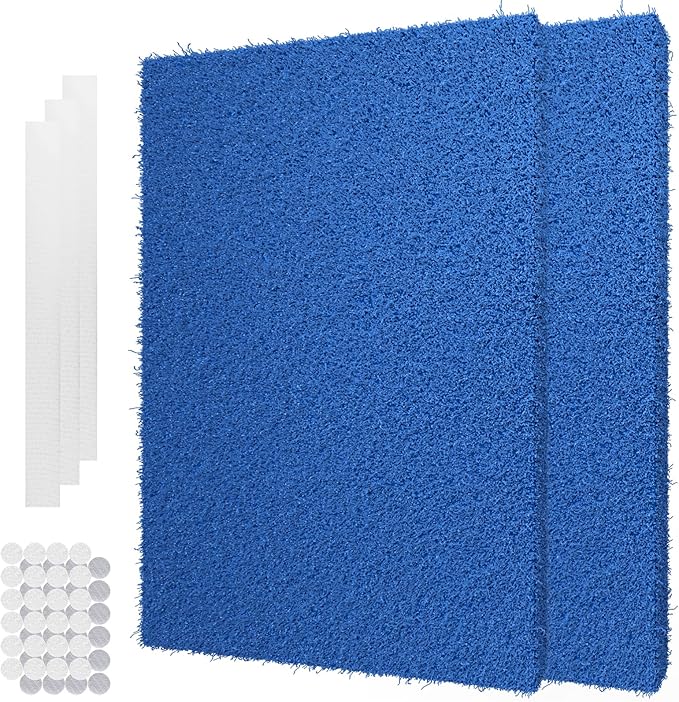 Reusable Air Filter 20x30x0.5, 2 Packs Cut to Fit Furnace Filters, MERV 6 Electrostatic Filter for HVAC, Mobile, Manufactured Homes, Washable Replacement Air Conditioner Filters,24 PCs Hooks