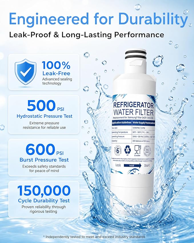 2026 NEW LT1000PC Water Filter & Air Filter Replacement for LG LT1000P, ADQ747935, LT120F – 3x2-Pack Combo