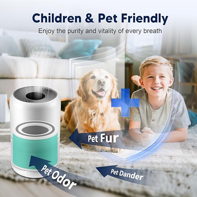 Core 300 Toxin Absorber Replacement Filter for LEVOIT Core 300 Core 300-P Core 300S Core 300S-P Vortex Air Air Purifier, 3-in-1 High-Efficiency Activated Carbon filter, Core 300-RF-TX, 2 Pack, Green