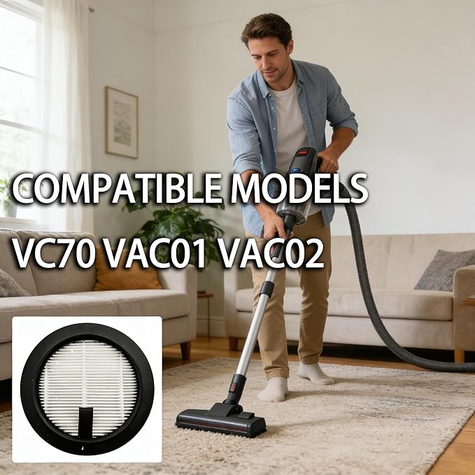 4 Packs Of Cordless Vacuum Cleaner Filters Fit for Smoture VAC01 VAC02 VC70 OZEECO EC01 Vacuum Cleaner Filter Replacement Parts