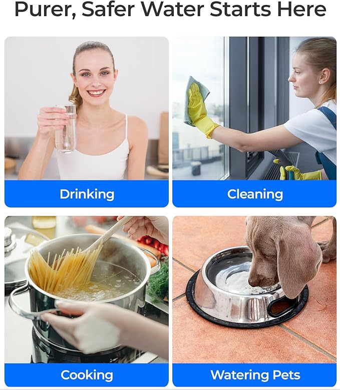 Waterdrop WD-10GC Water Filter Replacement for Waterdrop TSA & TSB & TSA-UF & TSB-CM & TSB-ALK 3-stage Under Sink Water Filter System, 8-12 months Under Sink Water Filtration System, 1 Pack
