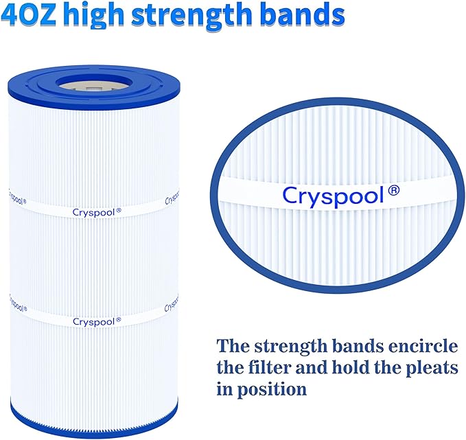 Cryspool® 08047 Filter Compatible with CCX1000RE (CC 1000E), XStream CC1000RE, PXST100, C-8311, FC-1285, 100 Sq. Ft Pool Filter Cartridge, L×OD: 17-3/8"× 8-15/16”, 1 Pack