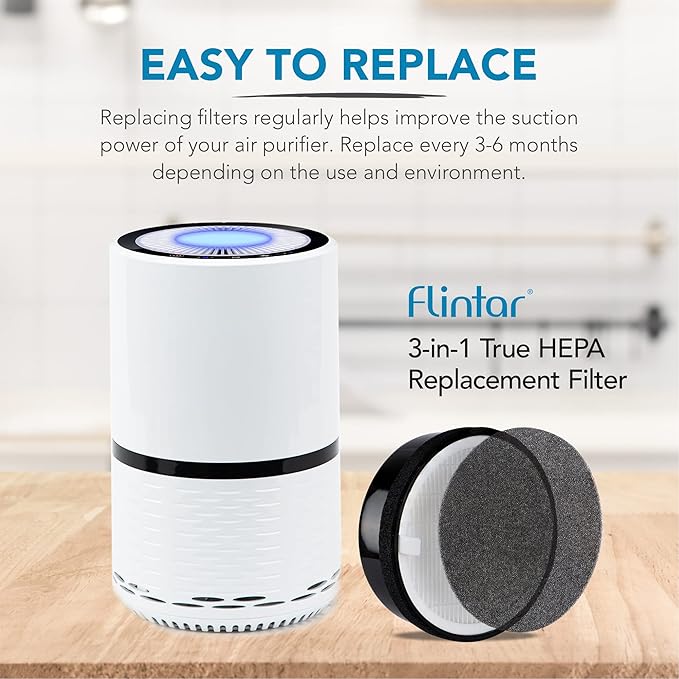 LV-H132 Replacement Filter, Compatible with Levoit LV-H132 Air Purifier, H13 Grade Filtration and Activated Carbon Filter for odor removal, Part # LV-H132-RF, 2-Pack