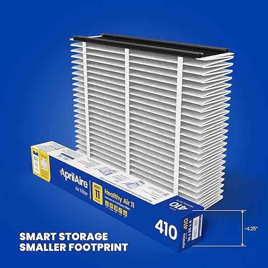 Genuine AprilAire 410 Replacement Filter for AprilAire Whole House Air Purifiers - MERV 11, Clean Air & Dust, 16x25x4 Air Filter (Pack of 1)