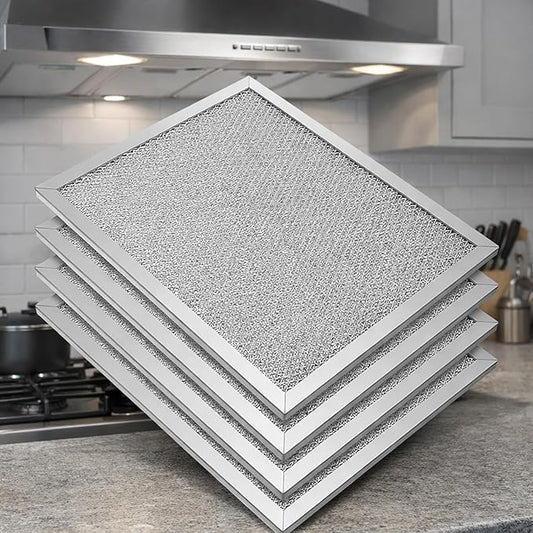 97006931 Aluminum Range Hood Filter Compatible with Broan Nutone Range Hood Exhaust Fan Filter Replace #S97006931 BP29 1172137 5-3078 88150 99010121 C88150 K758900 10.5 x 8.75 inch (4 Pack)