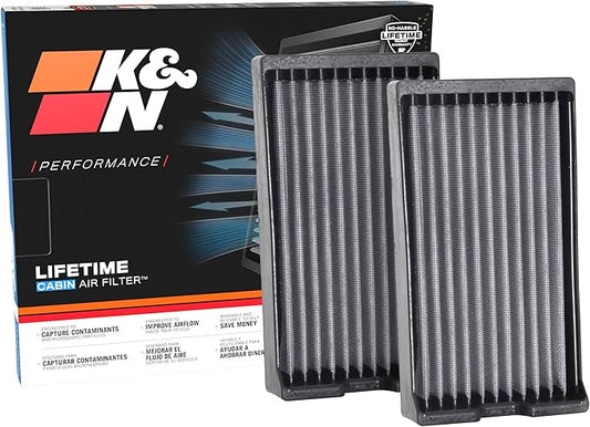 K&N LIFETIME Cabin Air Filter: Premium, Washable, Clean Air for your Cabin: Compatible with 2010-2024 Nissan: Patrol, Titan, VF2063
