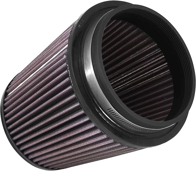 K&N High-Flow Original Lifetime Universal Clamp-On Air Filter:Performance, Premium, Washable: Flange Diameter: 4.5 In, Filter Height: 4.5 In, Flange Length: 0.625 In, Shape: Round Tapered, RU-1005