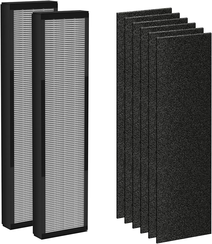 2 Pack HEPA Smoke Clear Filter B Fit for GermGuardian Air Puri-fier AC4825 AC4300 AC4800 AC4900 AC4850, AC4825E Replacement Filter Fit for Germ Guardian Air Puri-fier