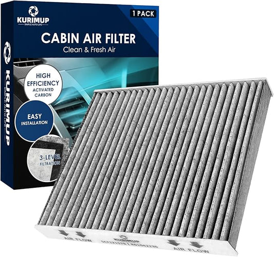 KURIMUP Cabin Air Filter,Replacement for CP157(CF12157), Premium Cabin filter with Activated Carbon, Fit for Mazda CX9, Lexus RX350/ES350, Toyota RAV4/Camry/Prius/Avalon/Highlander(1 pack)