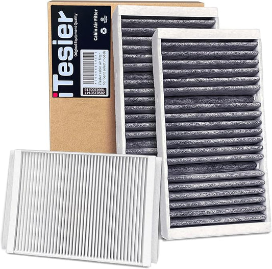 Cabin Air Filter kit for 2016-2019 Mercedes GLE350 GLE400 GLE450, 2012-2015 ML350 ML550, 2017-2019 GLS450 GLS550 GLS63, 2013-2016 GL450 GL550 GL63, replaces 1668300318, 1668300218
