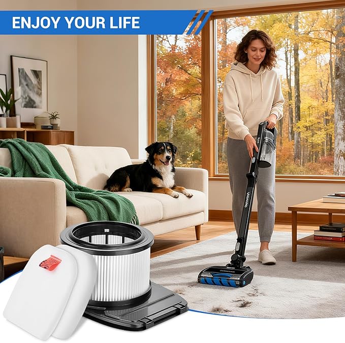 2 Pack HEPA + 4 Pack Foam & Felt Filter Replacement for Shark IZ662H Vertex Pro Lightweight Cordless Stick Vacuum | Replace Part XHFIZ500 & XFFKIZ600