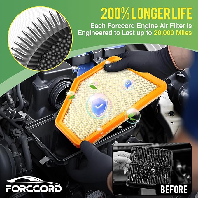 Cabin & Engine Air Filter Fit for Chevy Volt L4 1.5L 2016-2019 Activated Carbon Cabin Filter Replace#CF11966 23437180 Car Accessories