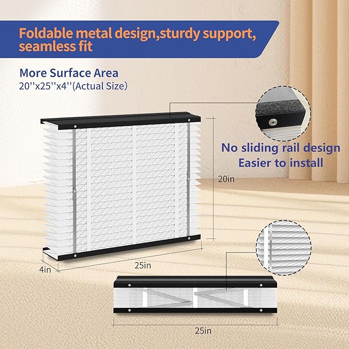 2 Pack 210 Replacement Filter,Compatible with AprilAire 210 Whole House Air Purifiers Models,1210,1620,2210,2216,3210,4200,MERV 11 HVAC Furnace Filter Replacement,20x25x4 Air Filter