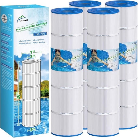 CCP420 Pool Filter Replaces Pentair Clean and Clear Plus 420, PCC105-PAK4, Ultral-A6, Unicel C-7471, R173576, Filbur FC-1977, 817-0106, 178584, 570-0425, 4X105 sq. ft. Cartridge, L x OD: 26"x7"