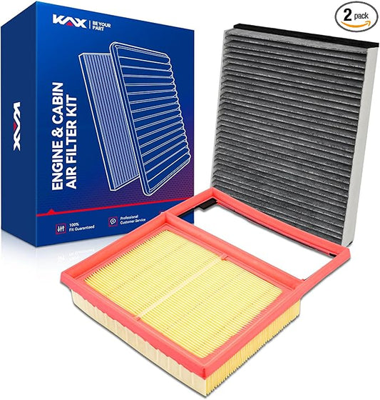 KAX Engine & Cabin Air Filter Kit, Replacement for Ford C-Max 2013-2018, Replace# CA11482 CF11920