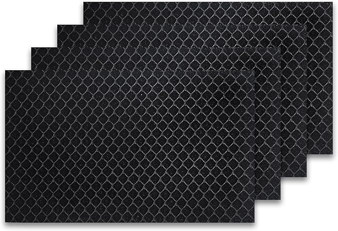 Activated Carbon Filter 4-Pack Compatible with Windmill Air Conditioner, 7.6″ x 4.8″ x 3/16″ (Larger Version) - Odor & Smoke Absorption