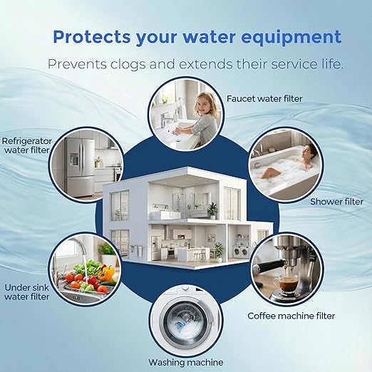 Whole House Water Filter Housing (WH-10HD), 10" x 4.5" Sediment Carbon Filter Universal Housing, Pre-Filtration System for Well and City Water, 1" NPT Port, Pressure Release