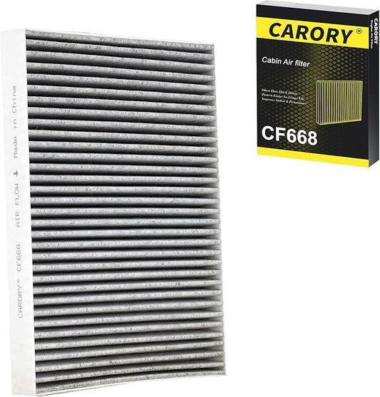 CARORY Cabin Air Filter w/Activated Carbon for Chrysler 300 (2011-2023), Dodge Charger (2011-2023), Challenger (2011-2023), OE# 68071668AA, CF11668, XC26176, C26176