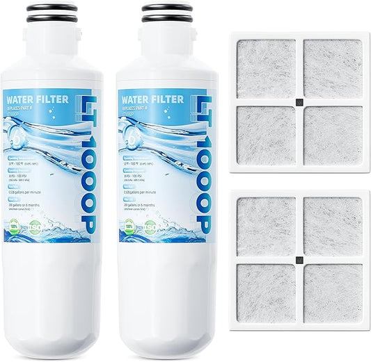 LT1000P ADQ747935 LG LRMXS2806S LMWC23626S RWF4700AB LFXS28596S LMWS27596S LRFLC2706S Water Filter Replacement for LG lt1000P - 6 Month 300 Gallon Capacity, LFXS26973S and LT120F Air Filter