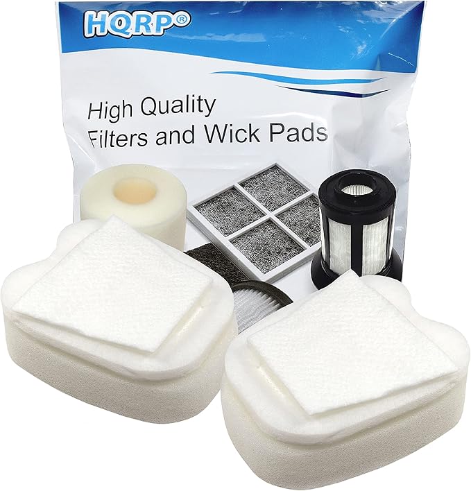 HQRP 4-Pack Foam & Felt Filter Kit compatible with Shark Rocket ZS350 ZS351 ZS352 ZS360 HV319 HV320 HV321 HV322 HV324 HV345 UV330 UV380 UV422 UV425CCO Stick Vacuums, Parts XPMFK320 & 1084FTV320 Replacement