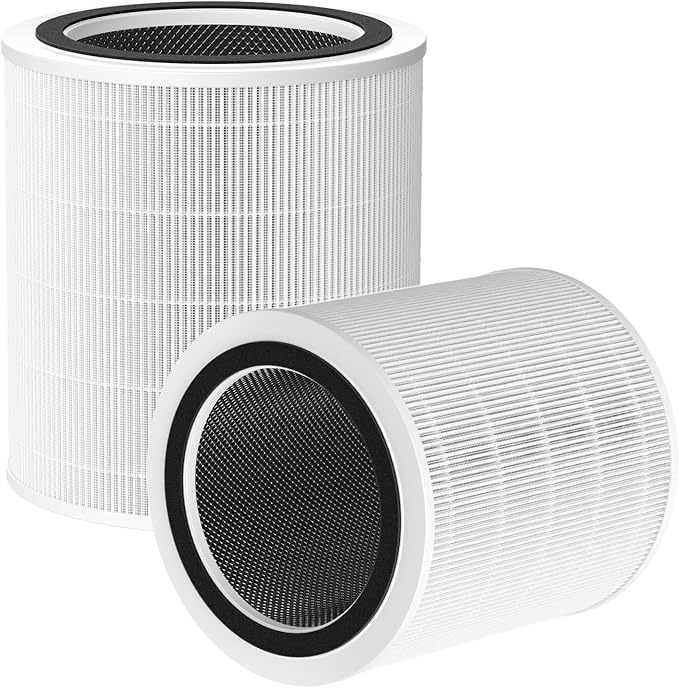 2 Pack Core 400S Replacement Filter for LEVOIT Core 400S Smart WiFi Air Purifier, Core 400S-RF Activated Carbon Filter, LRF-C401S-WUS, White