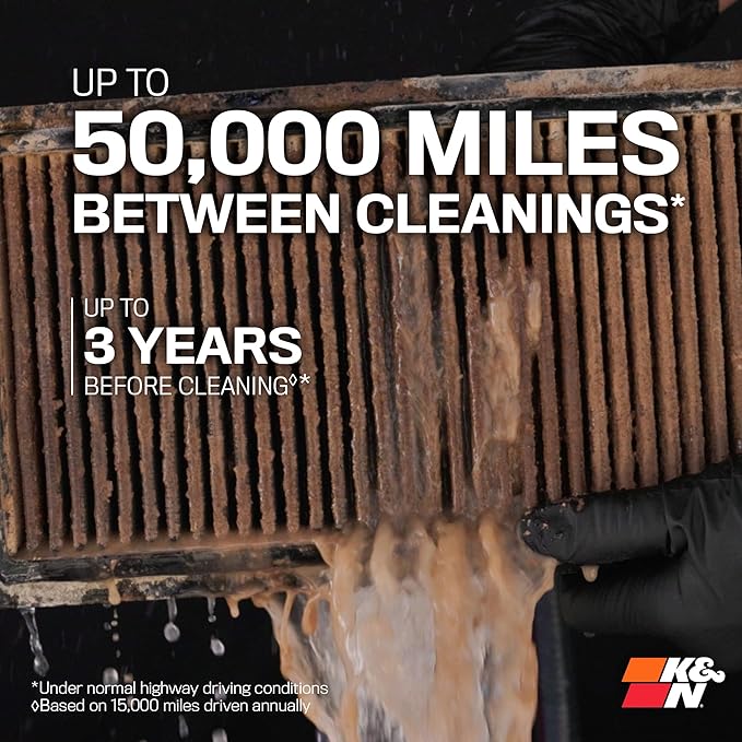 K&N Performance Diesel Dryflow Lifetime Engine Air Filter: Increase Power: Premium, Washable: Compatible with 2020-2025 Chervolet/GMC: Silverado 2500 & 3500, Sierra 2500 & 3500, 33-5098HBK