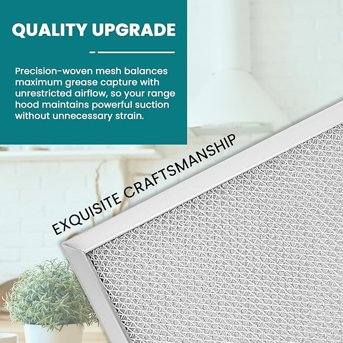 BPS1FA36 Aluminum Range Hood Filter 11-3/4" X 17-1/4" X 3/8" Compatible With B-roan Range Hood Filter 36" WS1 & QS1 & WS2 Series and Sears 5260-36" Series by AMI PARTS (2 Packs)