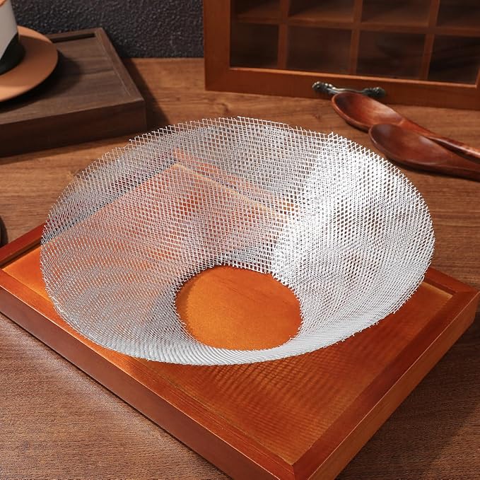 Housoutil Round Range Hood Filter, 20PCS Iron Cooker Hood Filter Net, Bowl-Shaped Grease Mesh Accessories for Kitchen Home