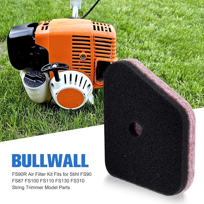 FS90r Air Filter Tune Up Kit Compatible with STHIL FS90 FS87 FS100 FS110 FS130 String Trimmer Model Parts FS90 Air Filter Replace 4180-120-1800 with fs90r Primer Bulb Fuel Filter Spark Plug